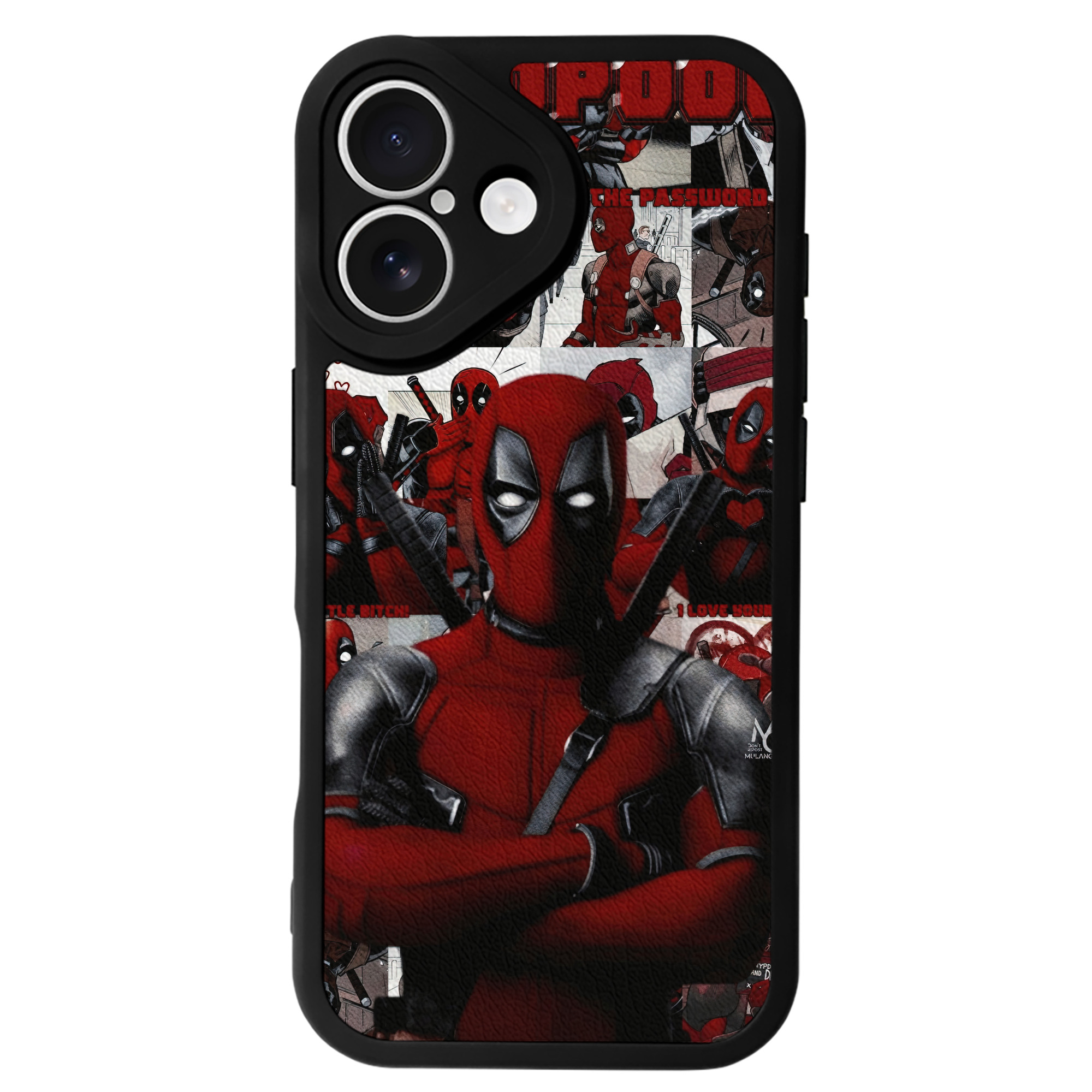 （画像用） Deadpool デッドプール 【iPhone 16シリーズ対応】シリコンスマホケース（レザー調） 材質：シリコン